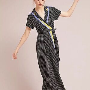 Anthropologie Maeve Polka Dot Maxi Dress